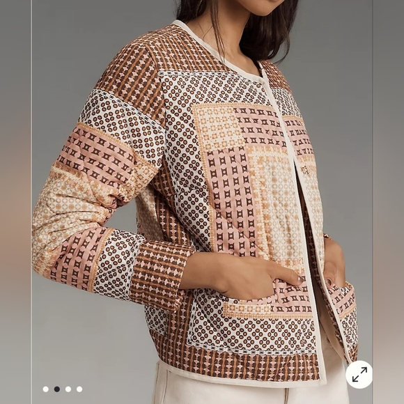 Anthropologie Jackets & Blazers - Anthropologie Collarless Quilted Jacket